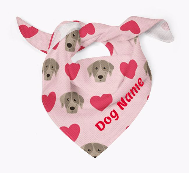 'Heart Pattern' - Personalized {breedFullName} Bandana